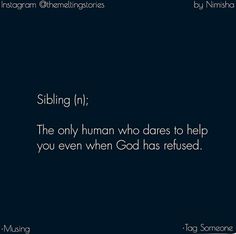 an image with the words sibling n