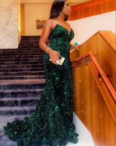 Evening Dresses Black Women, Evening Dresses Black, Prom 23, Girl Prom, Dresses Black Women, Prom 2023, Green Mermaid, Sequin Prom Dress