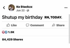 the tweet has been posted to someone who is sharing his birthday message with him