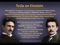 two men with mustaches are standing in front of a sign that says tesla on einstein