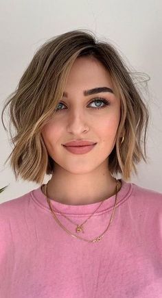 Mid Neck Length Hair, Summer Haircuts, Hair Bangs, Hair Short, Great Hair, Thick Hair, Gorgeous Hair