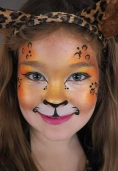 Elephant Face Paint, Lion Face Paint Easy, Lepord Makeup Kids, Tiger Face Paint, Easy Leopard Face Paint, Cat Face Paint, Tiger Face Paint Easy, Orange Cat Face Paint, Face Painting Tiger