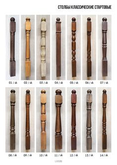 the different types of wooden balconies are shown in this chart, and each is labeled