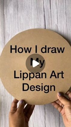 someone is holding up a sign that says how i draw my lippan art design