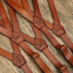 Brown Leather Suspenders Wedding, Leather Suspenders Wedding, Suspenders Casual, Leather Suspenders Men, Men's Suspenders, Brown Suspenders