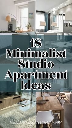 18 Minimalist Studio Apartment Ideas to Elevate Your Small Living Space! Apartment Bedroom Minimalist, Studio Unit Interior Design, Dividers For Studio Apartments, Minimalist Apartment Living Room, Elegant Studio Apartment, Tiny Studio Apartment Decorating, Dining Room Minimalist, English Interior Design, Minimalist Decorating