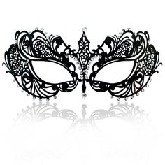 PRICES MAY VARY. ✔Mask Material: Bendable Metal,Ultralight 25g,Size: One Size Fits Most. ✔Hand made laser metal cut craft and Light Weight Materials for comfortable wear，Black Venetian style with bright diamante crystal detailing. ✔Wearing this gorgeous mask will give a stunning and guaranteed to make you stand out at your masked ball. ✔The mask is finished with two black silk ribbon ties Dimensions 7" width 3" depth. ✔Scope of application: masquerade parties, Halloween, Easter, stage performanc Moon Masquerade Mask, Toy Crafts For Kids, Masquerade Mask Template, Metal Mask, Ball Mask, Masked Ball, Mask Tattoo, Mask Template, Pretty Party