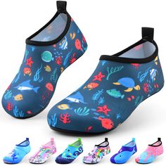 PRICES MAY VARY. ✅COMFORTABLE FABRIC: The upper of our water shoes for kids is smooth and stretch that made of a diving material with breathable and quick-dry ability. No Sogginess. No smell. No fadeness and Not stuffy. ✅LIGHTWEIGHT & FLEXIBLE: Our water shoes kids is super lightweight and flexible just like socks, make you feel great freedom and comfortable in wearing.The insole can be removed and easy to wash. ✅FOOT SAFETY: This kids water shoes is wearable and top-quality sole,non-slip resist Kids Water Shoes, Water Shoes For Kids, Pool Shoes, Aqua Socks, Kids Swim, Shoes For Kids, Aqua Shoes, Baby Swimming, Swim Shoes