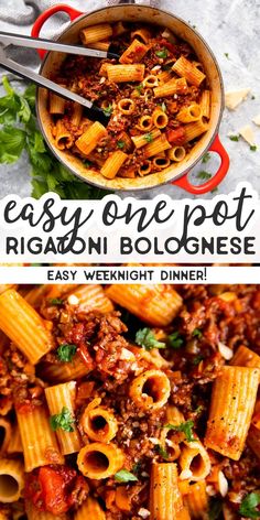 one pot rigani bologiani is an easy weeknight dinner