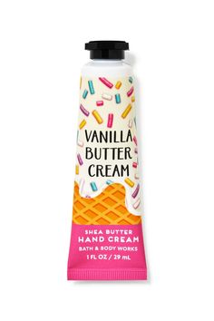 What it smells like: sweet, rich, creamy frosting. What it does: leaves your hands feeling soft, smooth and nourished. What it does: leaves your hands feeling soft, smooth and nourished. Why you'll love it: Infused with the good stuff (vitamin E, aloe, shea and cocoa butters and hyaluronic acid) 24-hour moisture Rich, luxurious texture absorbs quickly Made without parabens or artificial dyes Perfect for your bag, center console...or anywhere really Dermatologist tested Bottle made with 82% recyc Bath Body Works Vanilla, Whipped Buttercream, Bath & Body Works, Shea Butter Hand Cream, Bath And Bodyworks, Vanilla Buttercream, Hand Lotion, Fragrance Notes, Hand Cream