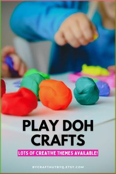 play doh crafts for kids with the title overlay