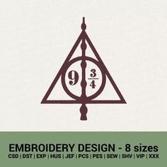 the logo for embroidery design - 8 sizes