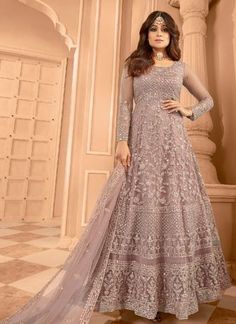 pakistani suits online , wholesale pakistani suits online Purple Anarkali, Lehenga Anarkali, Net Gowns, Gown With Dupatta, Anarkali Lehenga, Designer Anarkali Suits, Gown Suit, Abaya Style, Net Lehenga