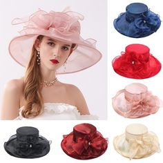 High Tea Attire, Tea Party Fascinators, Kentucky Derby Party Attire, Kentucky Derby Hat Ideas, Womens Beach Hat, Woodford Reserve, Wedding Tea Party