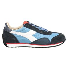 Equipe is the perfect example of the skills and know-how in the Diadora Heritage line. $139.95 Blue Leather Running Shoes With Rubber Sole, Blue Low-top Sneakers With Removable Insole, Blue Low-top Running Shoes With Studded Outsoles, Blue Sneakers With Studded Rubber Outsoles, Blue Leather Running Shoes With Cushioned Footbed, Blue Leather Lace-up Running Shoes, Navy Sporty Sneakers With Removable Insole, Sporty Navy Sneakers With Removable Insole, Blue Lace-up Running Shoes With Removable Insole