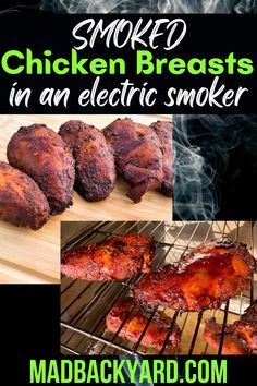 Smoked Chicken Breasts in an electric smoker like a Masterbuilt Electric Smoker. Juicy, flavorful chicken breasts with great smoke flavor. #smokedchickenbreast #smokedchickenbreastrecipes #smokedchickenbreastboneless #smokedchickenbreastelectricsmoker #smokedchickenbreastrecipesboneless #smokedchickenbreastrub #electricsmokerrecipes #electricsmokerrecipeschicken #electricsmoker #electricsmokerchickenbreast #masterbuiltelectricsmokerrecipes #masterbuiltsmokerrecipes #masterbuiltsmoker