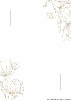 a drawing of flowers on a white background with an empty space in the center for text