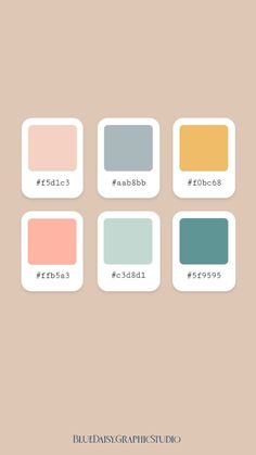 the color palettes are all different colors and sizes, but there is no image to describe