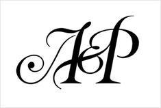 the letter f and h with swirly designs on it's sides, in black ink