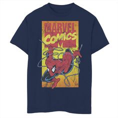 He'll look heroic in this Boys 8-20 Marvel Comics Spider-Man Action Shot Tee. He'll look heroic in this Boys 8-20 Marvel Comics Spider-Man Action Shot Tee. Crewneck Short SleevesFABRIC & CARE Cotton Machine wash Imported Size: X Large. Color: Navy. Gender: male. Age Group: kids. Spiderman Comic Poster, Amazing Spider Man Comic, Flatlay Clothes, Spider Man Comic, Spiderman Shirt, Poster Graphic, Marvel Clothes, Maryland Terrapins, Comic Poster