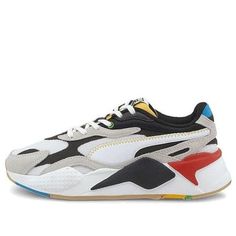 PUMA Rs-x Big Boys Black White Red Low Tops Sports Shoe 'Black White Gray' 374498-01 (SNKR/Retro/Casual/Big Kid) Casual Multicolor Sneakers For Training, Sporty Red Color Block Sneakers, Red Color Block Sporty Sneakers, Black Color Block Sporty Sneakers, Sporty Black Color Block Sneakers, Black Color Block Sneakers For Streetwear, Sporty Color Block Sneakers For Jogging, Black Color Block Casual Sneakers, Casual Black Color Block Sneakers