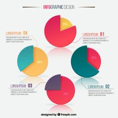 info graphics design with pie chart