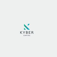 the kyber capital logo is shown in blue and green colors on a white background