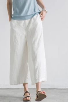 Women Slacks, Cotton Linen Pants Women, White Solid Color, White Linen Trousers, White Pants Women, Slacks Pants, Linen Top Women, Trousers White, Slacks For Women