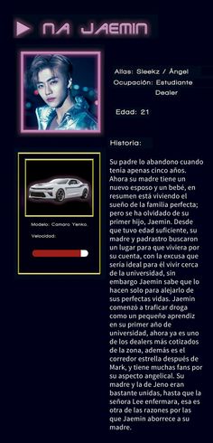 an advertisement for a car show with the caption's name and description in spanish