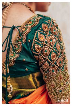 Traditional Saree Blouse Designs, डिजाइनर कपड़े, Maggam Work Designs, Latest Model Blouse Designs, Blouse Design Images