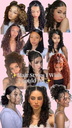 Wedding Curly Hairstyles, Hair Down Styles, Perfect Curly Hair, Girly Hairstyles, Hairstyle Examples, Girls Hairstyles Easy, Quick Natural Hair Styles