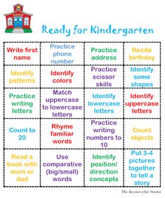 a printable worksheet for reading and writing with the words ready for kindergarten