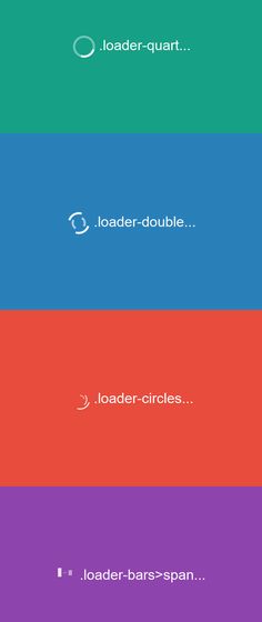 four different colored lines with the words loader - quant, loader - double and loader - circles