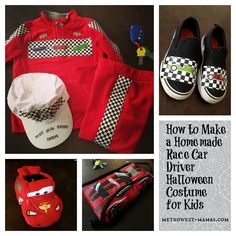 Homemade Race Car Driver Halloween Costume for Kids Diy Racecar Driver Costume, Brooklyn Halloween, Sports Carnival, Car Costume