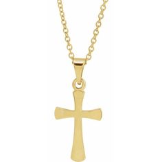 Cross Necklace Or Pendant Classic Cross Pendant Jewelry With Adjustable Chain, Formal Tarnish-resistant Cross Necklace, Tarnish Resistant Cross Necklace For Formal Occasions, Tarnish-resistant Cross Necklace For Formal Occasions, Yellow Gold 14k Gold Cross Necklace With Adjustable Chain, 14k Yellow Gold Cross Necklace With Adjustable Chain, Classic Yellow Gold Cross Pendant Jewelry, Gold Cross Necklace For Formal Occasions, 14k Yellow Gold Cross Necklace