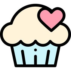 a cupcake with a heart on top