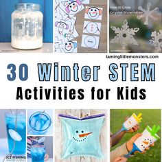 Winter Stem Activities For Kids, Math Stem Activities, Stem Activities Kindergarten, Winter Stem, Winter Worksheets, Stem Activities For Kids