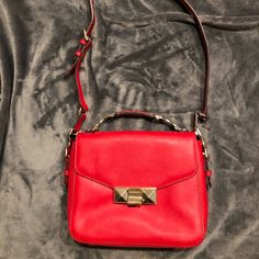 Ann Taylor Lady Bag In Red, Nwt (New With Tags) Original Retail Price $178 The Perfect Leather Structured Bag In Red With Gold Hardware! Has Upper Handle, Cross-Baby (Messenger) Strap, 2 Phone Pockets And Inside Zip Pocket. The Pyramid Gold-Tone Clasp Adds A Nice Touch To The Simple Bag. Questions? Leave A Comment Below! Red Square Satchel With Detachable Handle, Red Shoulder Bag With Silver-tone Hardware For Evening, Red Evening Shoulder Bag With Silver-tone Hardware, Red Square Flap Bag For Everyday, Red Square Flap Bag For Travel, Red Crossbody Flap Bag, Red Square Satchel For Formal Occasions, Red Square Bag For Formal Occasions, Red Square Formal Satchel