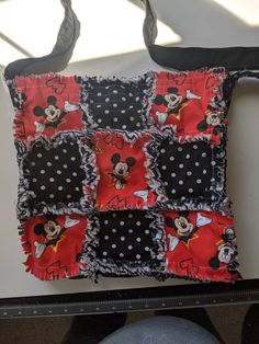 "Large purses are approx. 13\"x13\" with a 38\" strap and Velcro closure. There is a small pocket on each end on the outside and 4 on the inside. All purses are handmade and machine washable! Shipping available. For more check out my website at www.stitches-things.com" Mickey Mouse Purse, Minnie Mouse Purse, Kids Purse, Crochet Mouse, Purse Handmade, Disney Handbags, Over The Shoulder Bags, Myrtle Beach Sc, Cute Purses