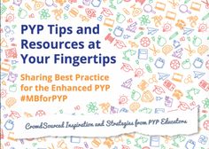 the cover of pyp tips and resources at your fingertipss sharing best practice for the enhanced