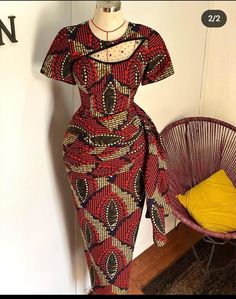 Introducing this classy African print dress,made exceptionally for you. This dress is made 100% African wax cotton. This dress is made to order,so customisations are welcome.We can add or remove anything you wish.You are welcome to request a fabric change as well.We have alot of fabric options available.Please feel free to start a chat If you have a question.. Thanks you for visiting.... Wax Styles For Women, Wax Dress African, Fitted Multicolor Maxi Dress For Traditional Ceremonies, Fitted Dresses With Traditional Patterns And Drape, Traditional Fitted Midi Dress For Party, Fitted Short Sleeve Dresses For Traditional Ceremonies, Elegant Fitted Maxi Dress With Traditional Patterns, Elegant Fitted Ankara Midi Dress, Elegant Red Dress With Traditional Patterns