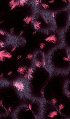 an animal print pattern with pink and purple highlights on it's black fur texture