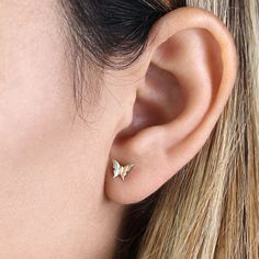 Height: 5.6mm

Width: 6.8mm

Thickness: 0.6mm


Metal: Solid 14K yellow gold

Finish: high polish Anchor Earrings, Simple Butterfly, Cross Earrings Studs, Bird Earrings, Butterfly Earrings, Cz Stone, Solid Yellow, Flower Earrings, Gold Finish