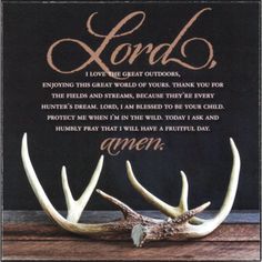 an antler's head with the words lord and son written on it, in front of a black background