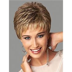 Pixie Cut With Highlights, Short Pixie Wigs, Spiky Hair, Short Hair Wigs, Blonde Pixie Cuts, Pixie Cut Wig, Hair Replacement, Brown To Blonde, Short Hair Haircuts