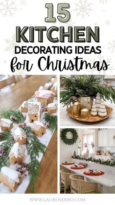 kitchen decor ideas for christmas with text overlay