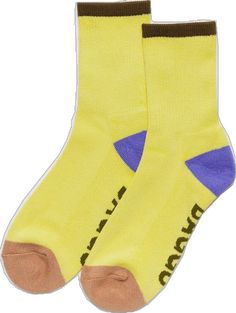 Comfortable Stretch Yellow Socks, Men's Shoe, Every Day, Socks