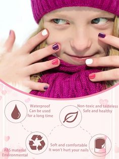 Kids Fake Nails, Short Press On Nails, Accessories Ideas, Double Sided Adhesive, Professional Nails, Kids Branding