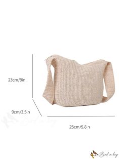 BirdinBag - Woven Straw Crossbody Bag: Stylish & Spacious for Leisure Holiday - Womens Choice Paper Sizes Chart, Tropical Style, Word Wrap, Bag Bag, Color Khaki, Crossbody Purse, Purses Crossbody, Straw Bag, Minimalist Design