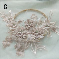 Luxury 3D Beaded Pearl Bridal Gown Lace Applique Embroidery Patches Trim Collar Wedding Bodice Bridal Veil Accessories H0359 ♥ This listing is for 1pcs. ♥Width:38*24cm ♥Wholesale acceptable! ♥If you want more, please feel free to send me a message. I will be glad to make custom listing for you! ♥Happy shopping here Flowers Embroidered, Dress Decoration, Pink 3d, Bridal Applique, Couture Gown, Fabric Embellishment, Floral Patches, Gown Bridal, Shoes Diy